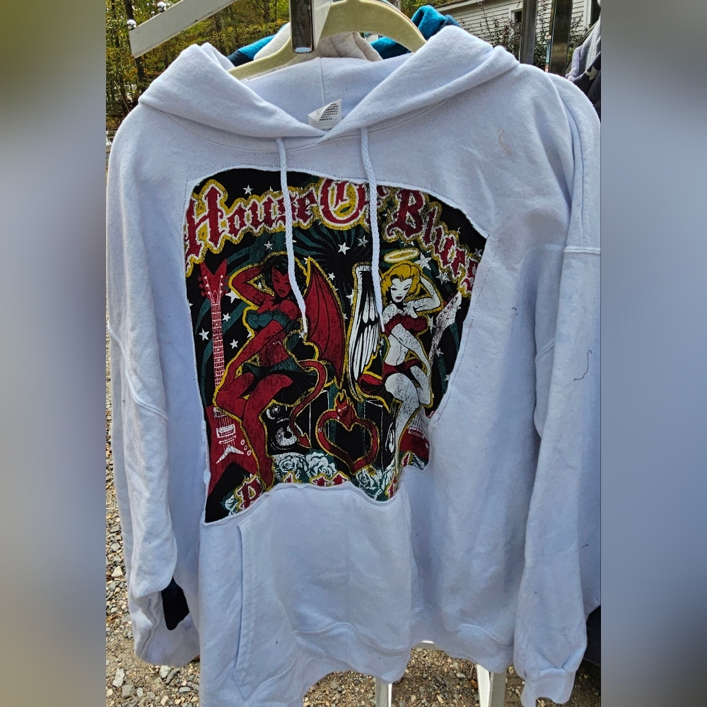 Hanes White Graphic Hoodie